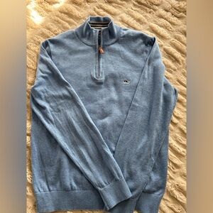 Men’s Vineyard Vines Blue Quarter-Zip Men's Sweater - size small